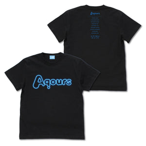 『ラブライブ!サンシャイン!!』Aqours ネオンサインロゴ Tシャツ【202407再販】