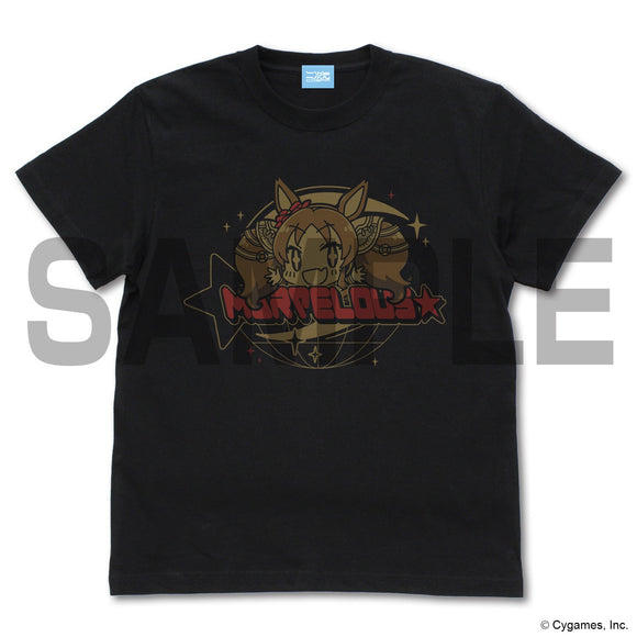 『ウマ娘 プリティーダービー』マーベラスサンデーのマーベラス☆ Tシャツ/BLACK