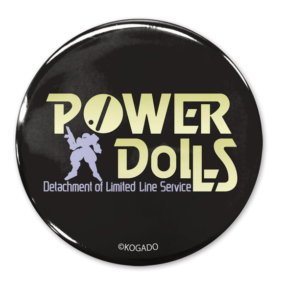 『POWER DoLLS』ロゴ 65mm缶バッジ