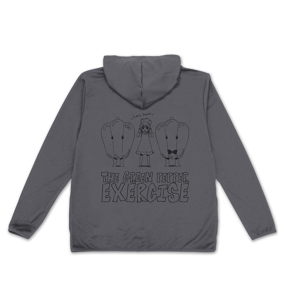 『【推しの子】』ピーマン体操 薄手ドライパーカー グレー XL