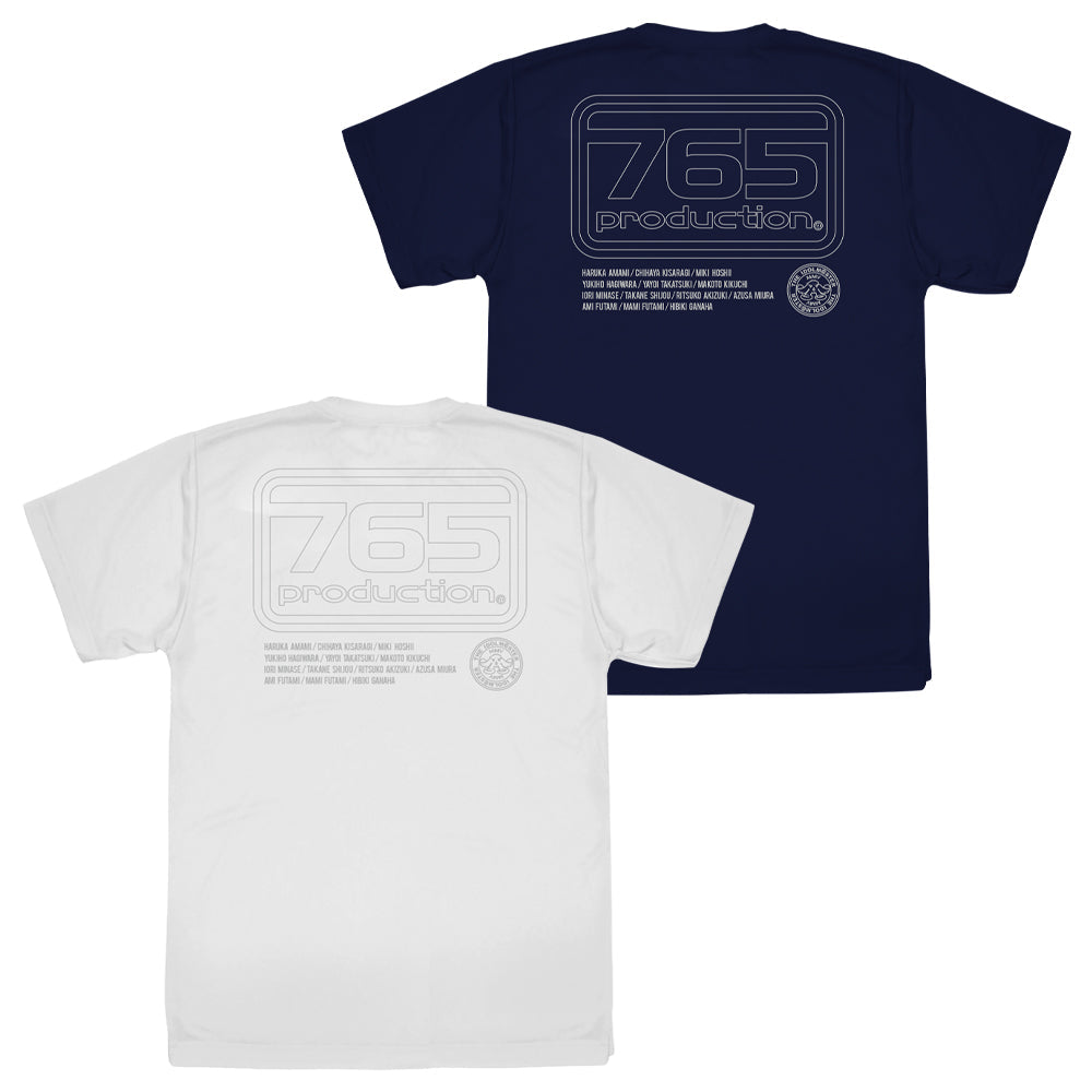 『アイドルマスター』765プロ ロゴ ドライTシャツ ネイビー M