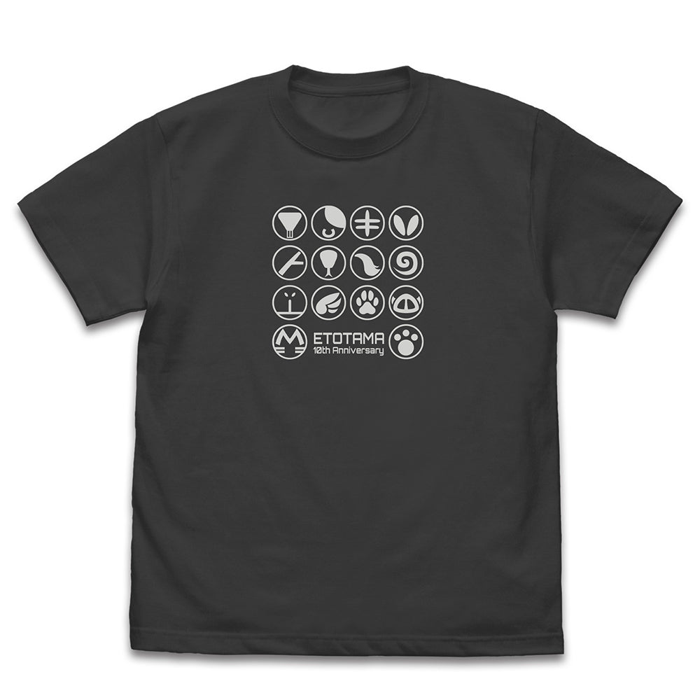 『えとたま』10th Anniversary Tシャツ スミ M