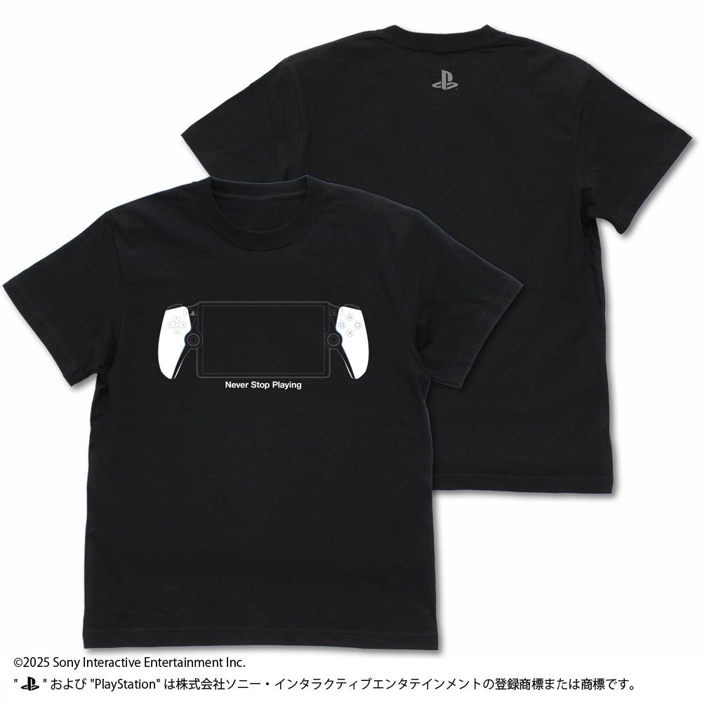 『プレイステーション』Tシャツ for PlayStation Portal リモートプレーヤー ブラック XL