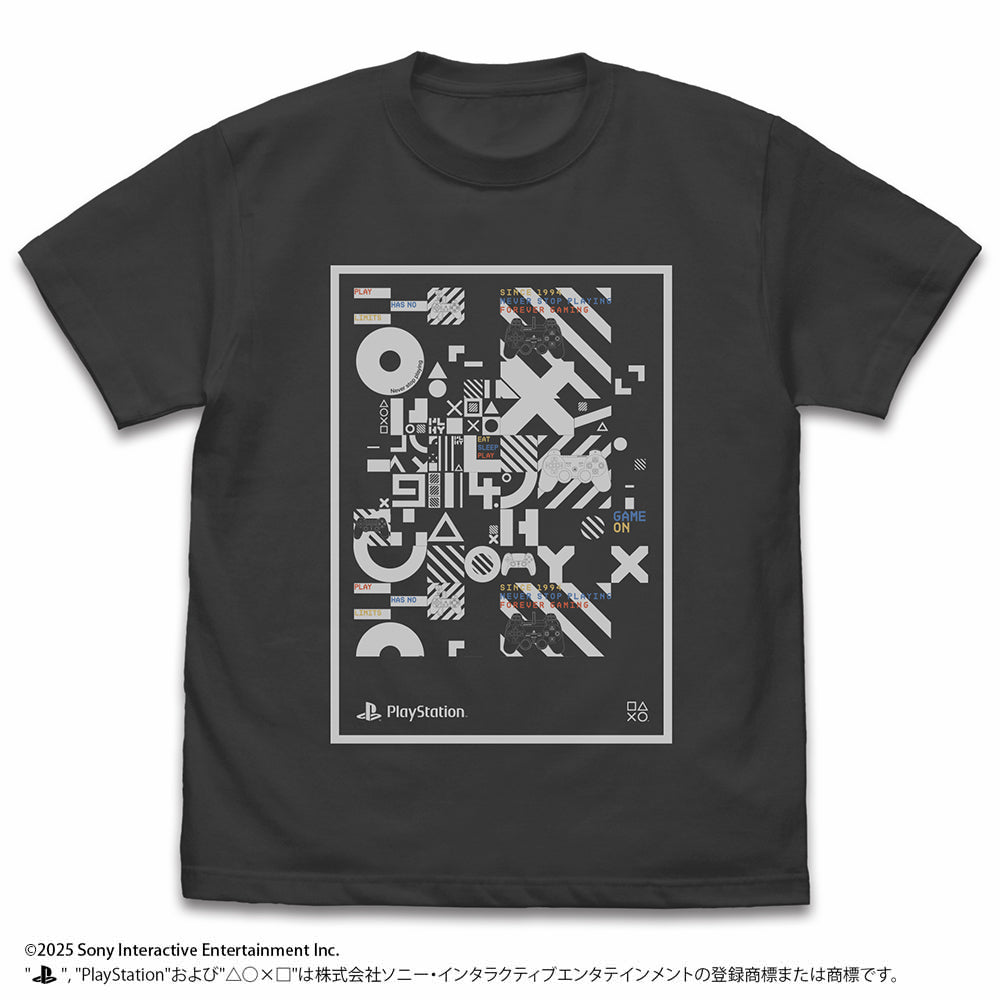 『プレイステーション』Tシャツ for PlayStation Typographic Lifeforms Ver. スミ M