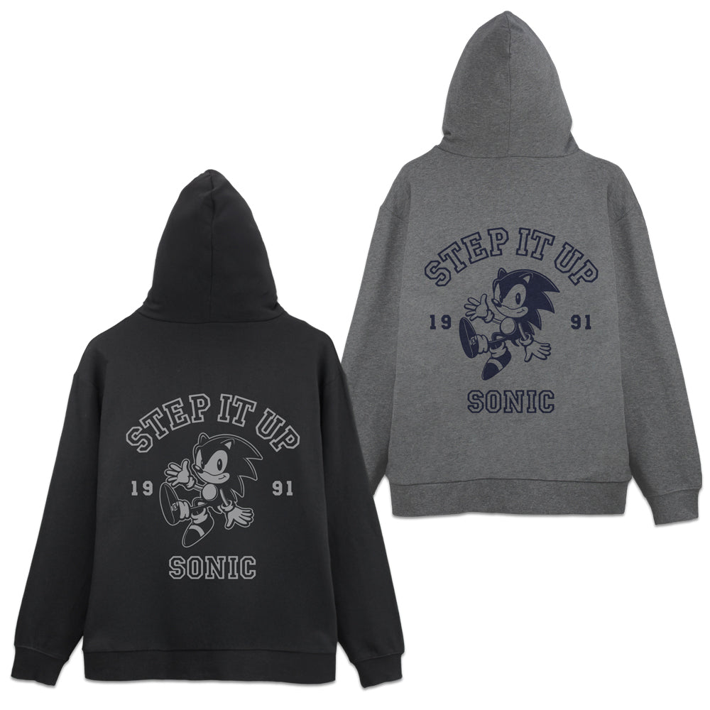 『ソニック・ザ・ヘッジホッグ』クラシックソニック STEP IT UP ジップパーカー ブラック XXL