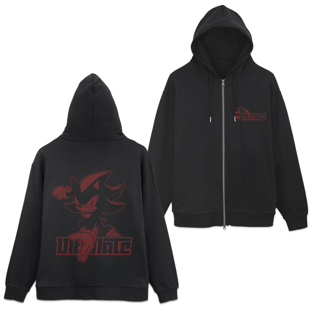 『ソニック・ザ・ヘッジホッグ』シャドウ・ザ・ヘッジホッグ ジップパーカー ブラック XL