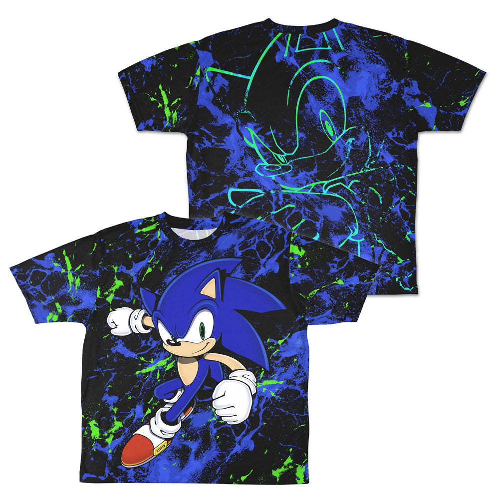 『ソニック・ザ・ヘッジホッグ』音速のハリネズミ ソニック 両面フルグラフィックTシャツ XL