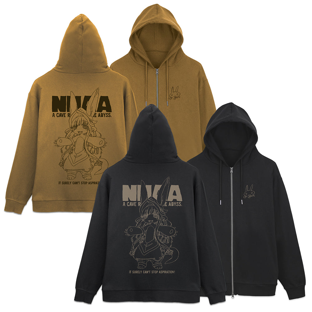 『メイドインアビス 烈日の黄金郷』ナナチ ジップパーカー Ver.3.0 ブラック XXL