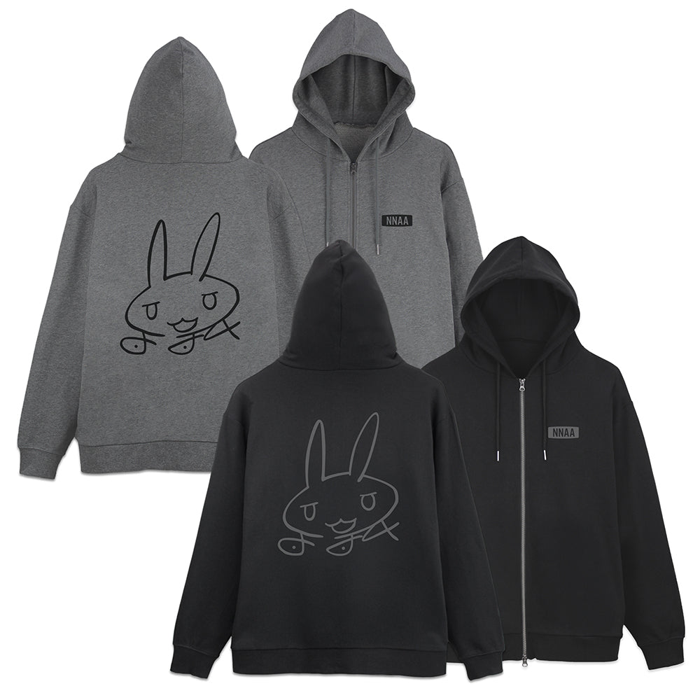 『メイドインアビス 烈日の黄金郷』ナナチのサイン ジップパーカー Ver.2.0 ミックスグレー XXL