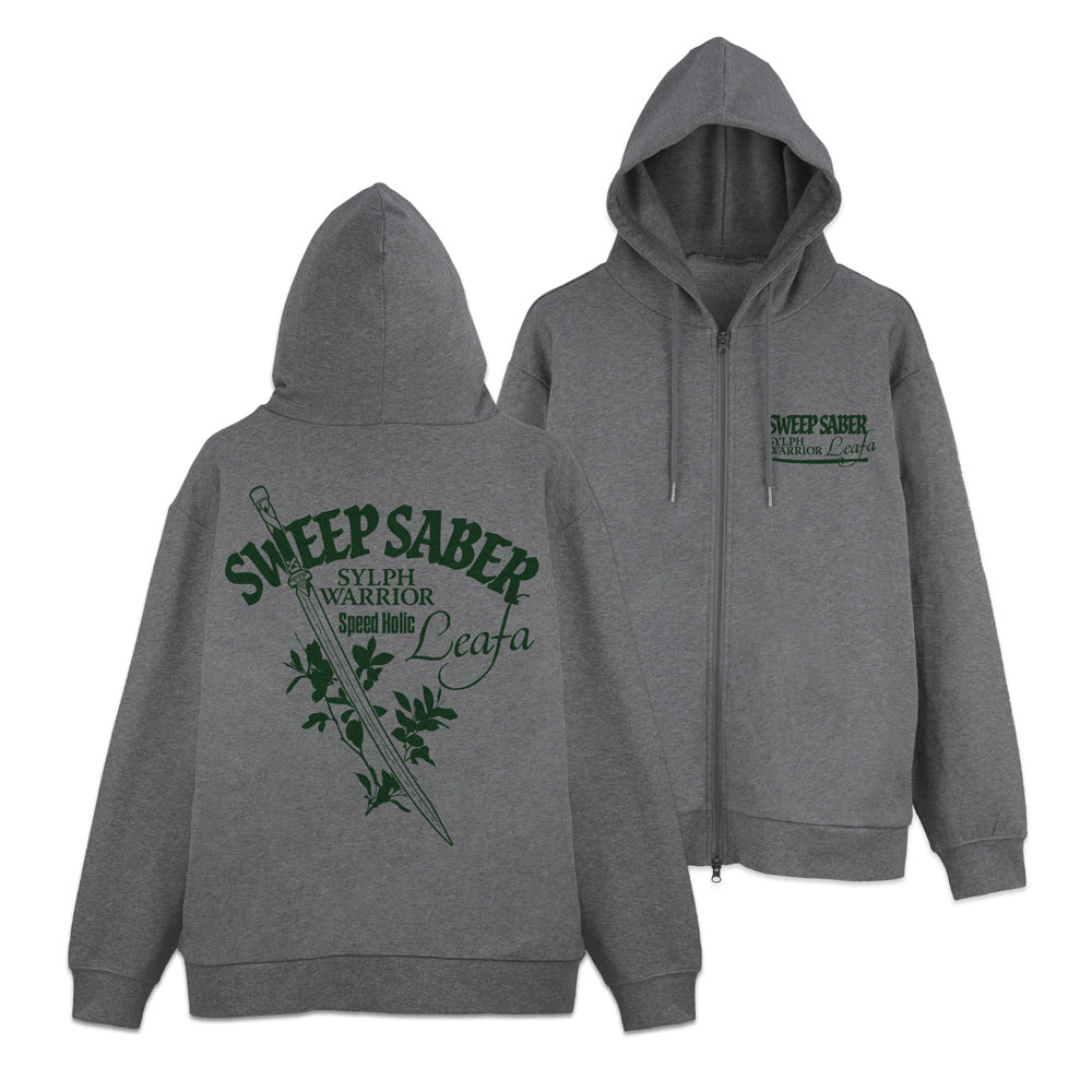 『ソードアート・オンライン』シルフの戦士 リーファ ジップパーカー ミックスグレー XXL