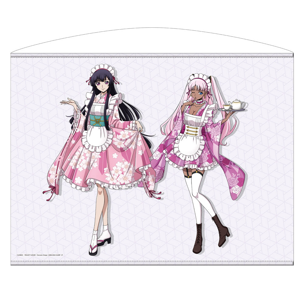 『コードギアス 奪還のロゼ』描き下ろし サクヤ&キャサリン 100cmタペストリー 和風メイドVer.