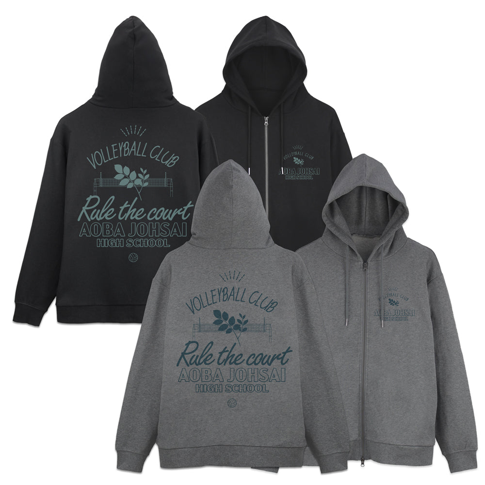 『ハイキュー!!』青葉城西高校バレーボール部 ジップパーカー Ver.2.0 ミックスグレー M