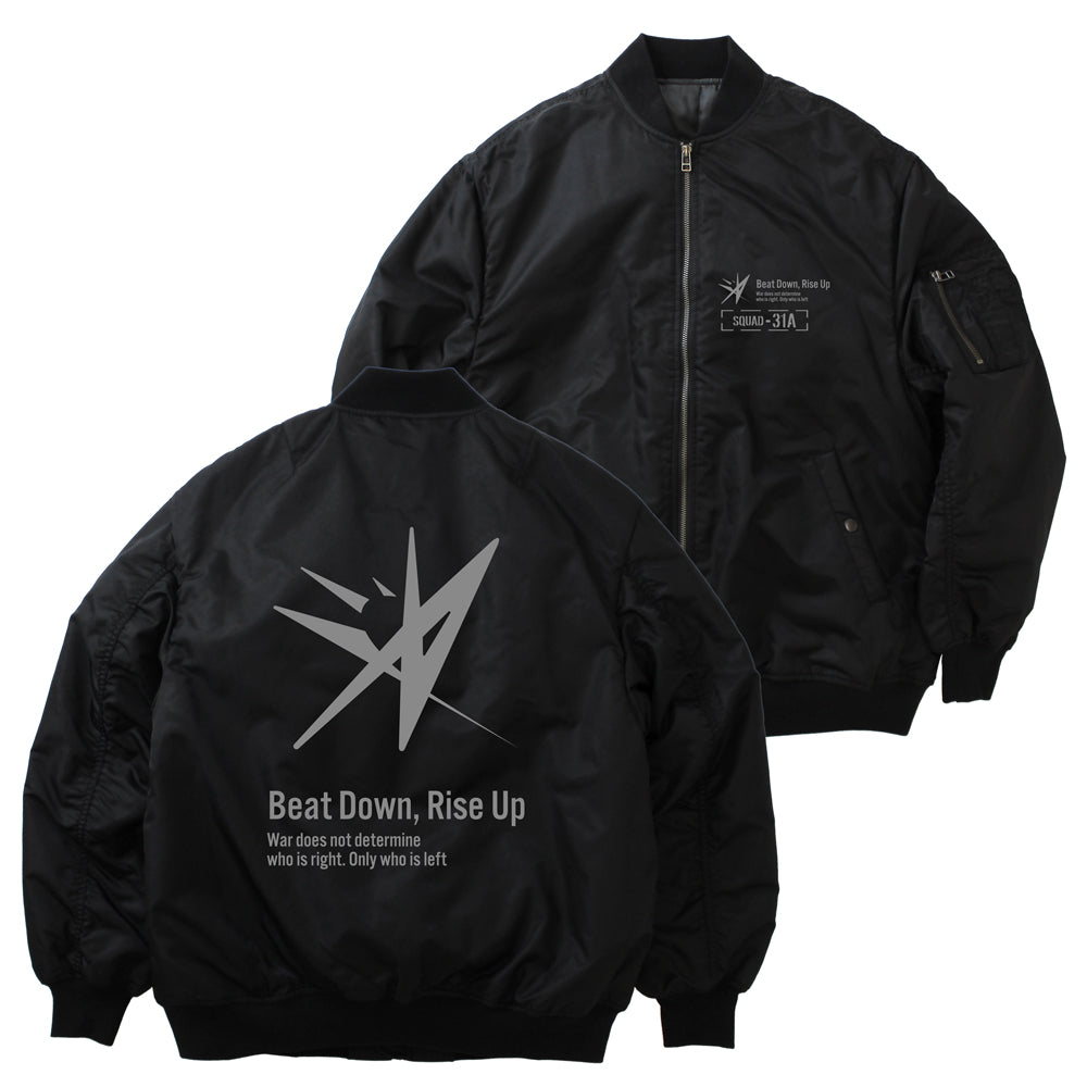 『ヘブンバーンズレッド』31A部隊ロゴ MA-1ジャケット Ver.2.0 ブラック L
