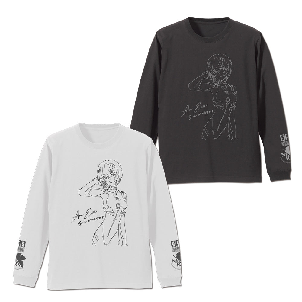『EVANGELION』綾波レイ 袖リブロングスリーブTシャツ スミ L