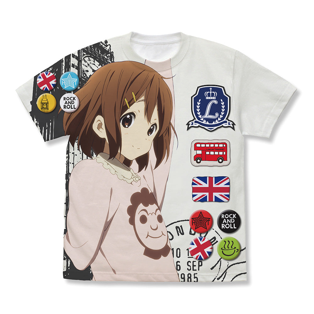 『けいおん!』平沢唯 フルグラフィックTシャツ the UK Ver. ホワイト L