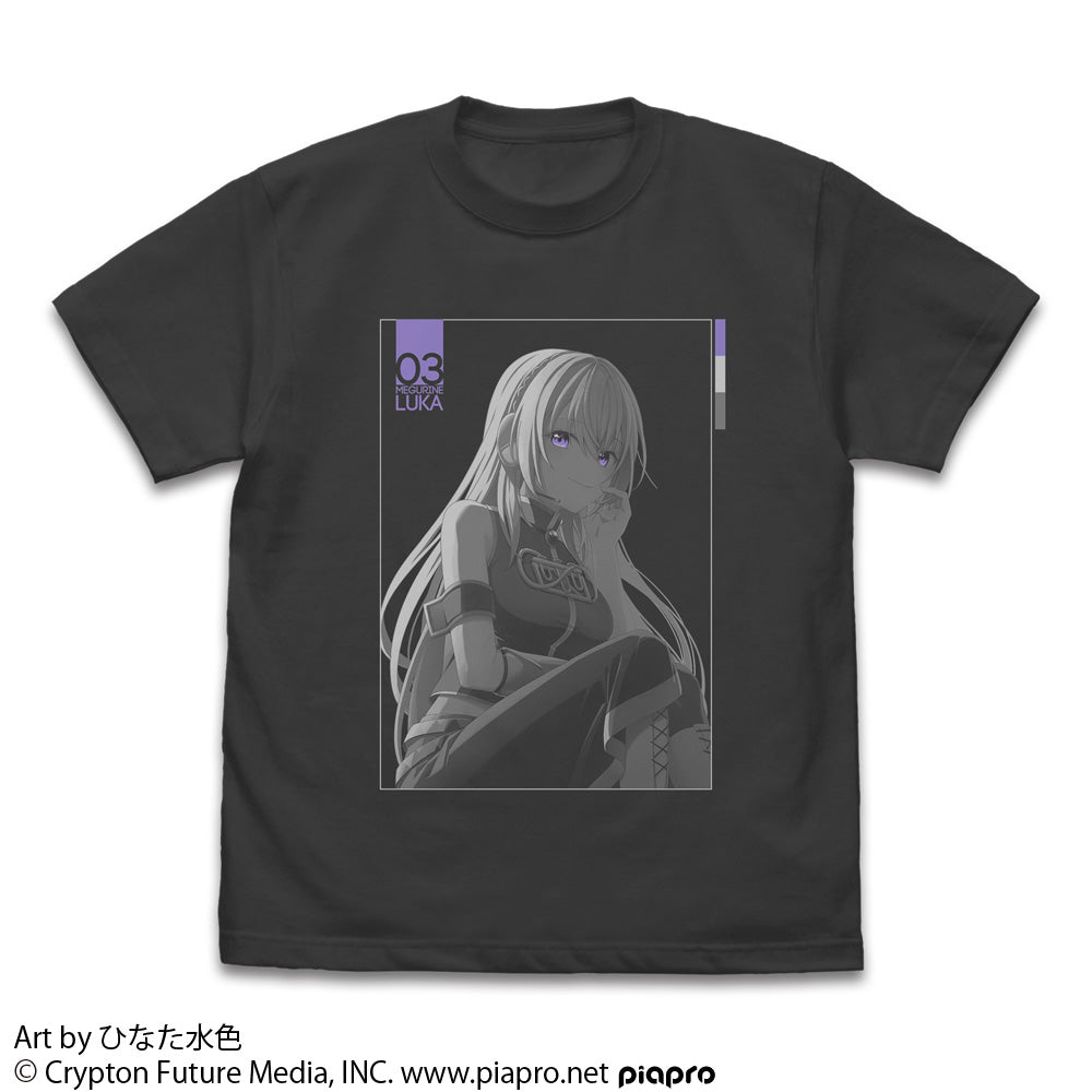 『巡音ルカ』Tシャツ ひなた水色Ver. スミ L