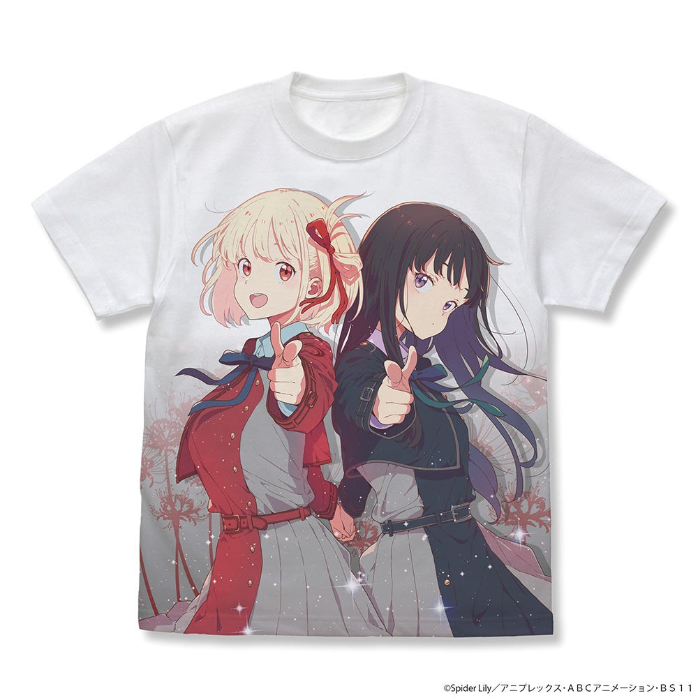 『リコリス・リコイル』千束&たきな フルグラフィックTシャツ ホワイト L