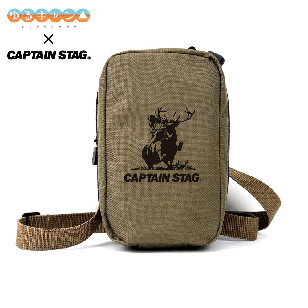 『ゆるキャン△×キャプテンスタッグ』ミニショルダーポーチ サンドカーキ