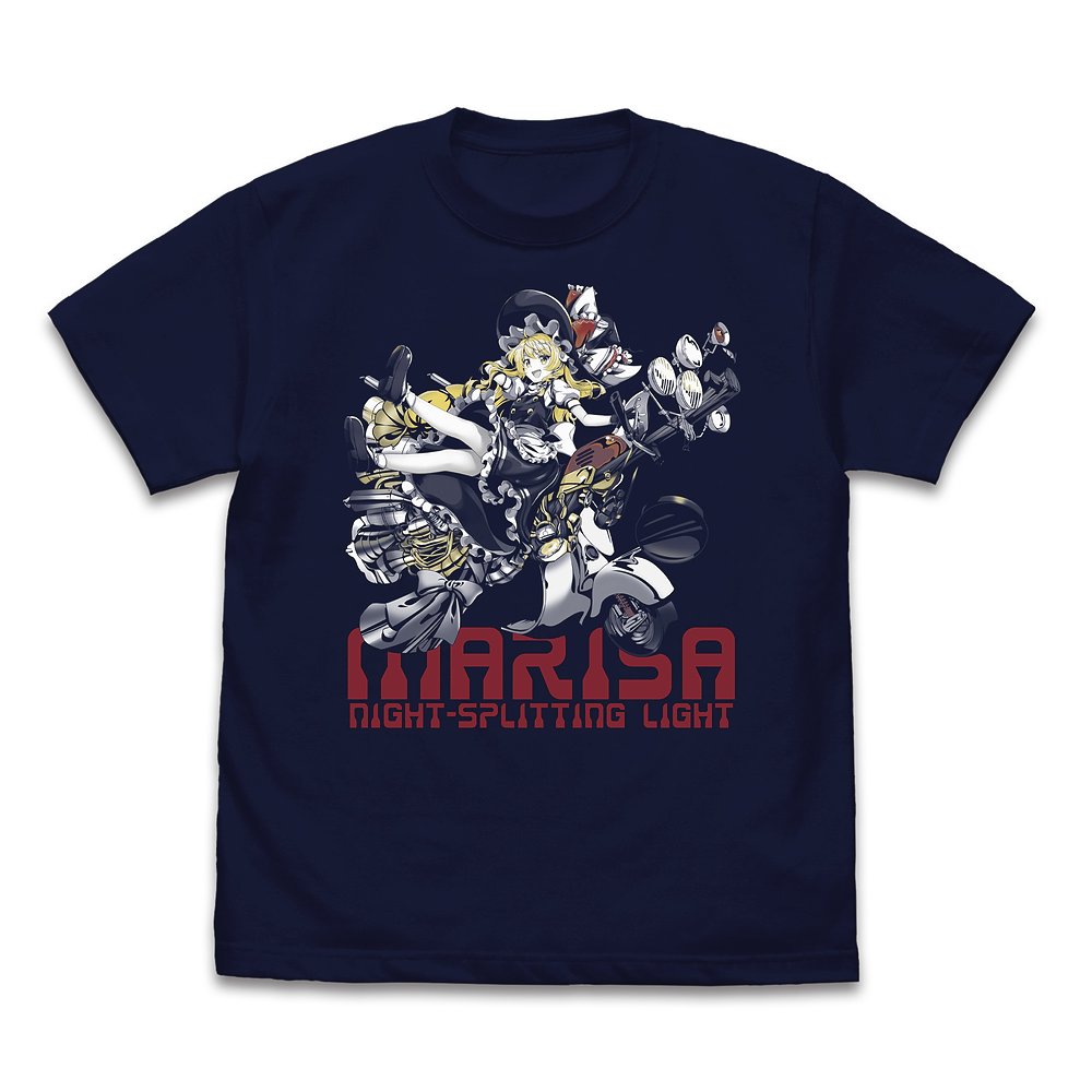 『東方LostWord』霧雨魔理沙 <夜に裂く光> Tシャツ ネイビー L