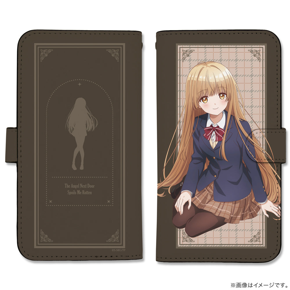 『お隣の天使様にいつの間にか駄目人間にされていた件』椎名真昼 手帳型スマホケース(回転型) LLサイズ