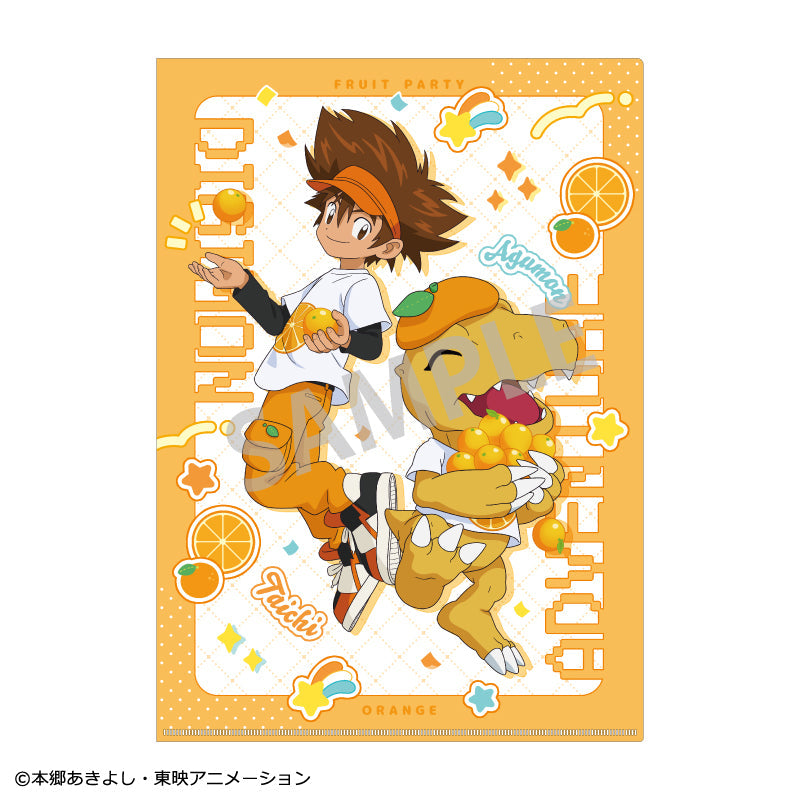 『デジモンアドベンチャー』A4シングルクリアファイル 八神太一&アグモン 八神ヒカリ&テイルモン/ フルーツパーティー