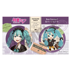 『初音ミク』缶バッジ2個セット　パープル