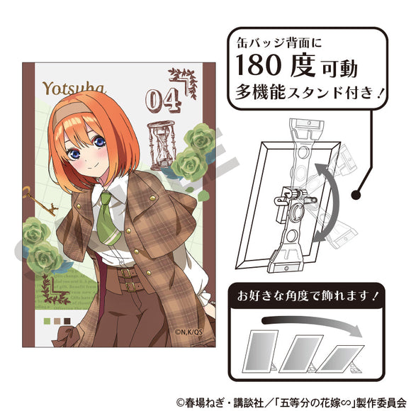 『五等分の花嫁』アート缶バッジ 中野四葉 カレッジスタイル