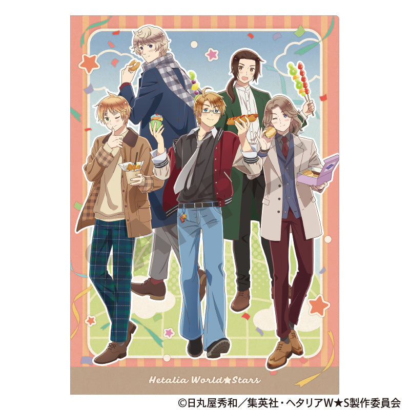 『ヘタリア World★Stars』シングルクリアファイル ピンク 食べ歩きグルメ