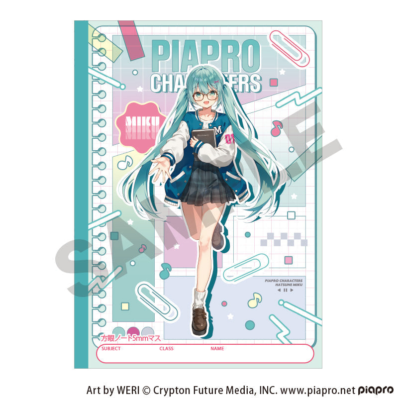 『初音ミク』B5方眼ノート メガネスタイル