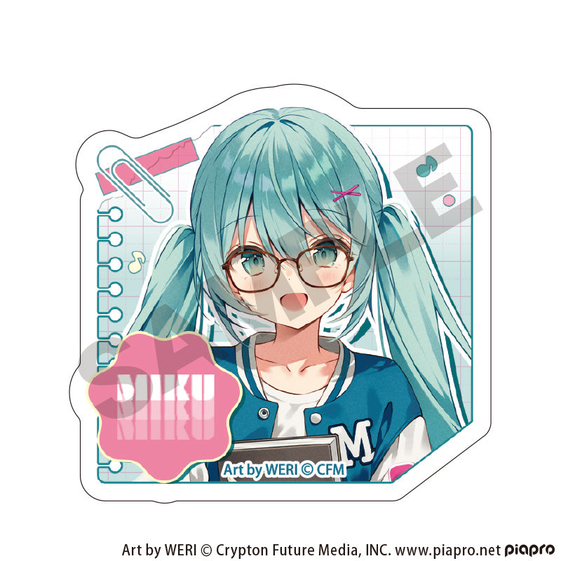 『初音ミク』アクリルヘアクリップ メガネスタイル