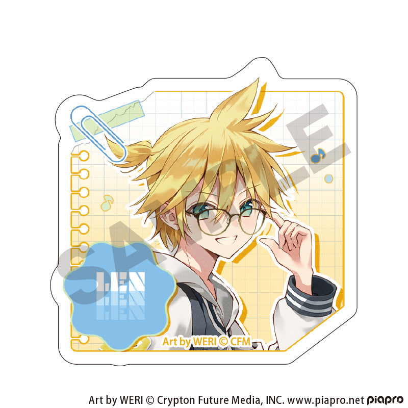 『初音ミク』アクリルヘアクリップ 鏡音レン メガネスタイル