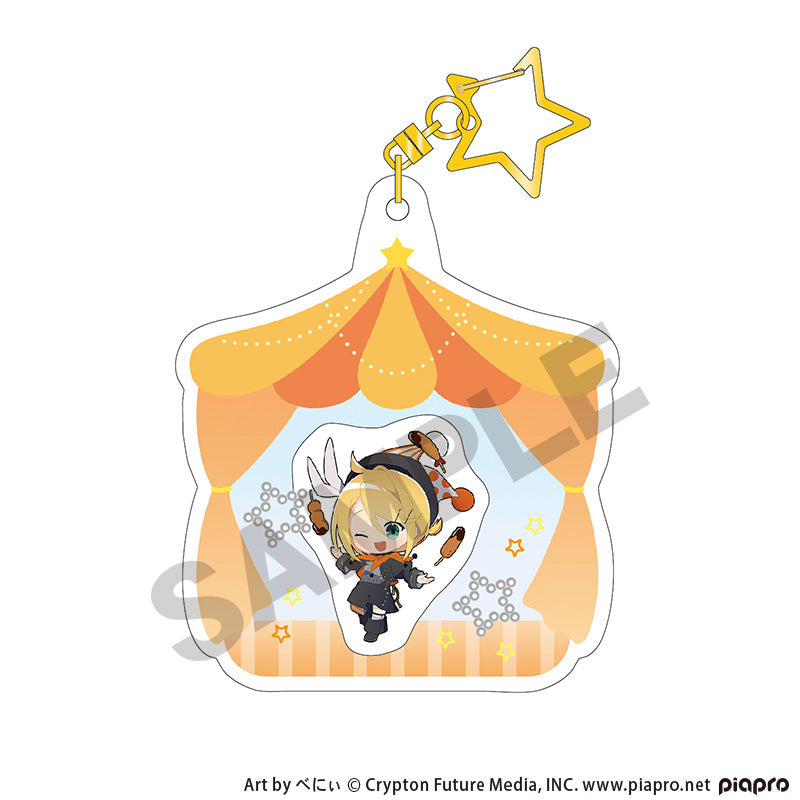 『初音ミク』エアインキーチェーン 鏡音リン ブラックサーカスミニキャラ