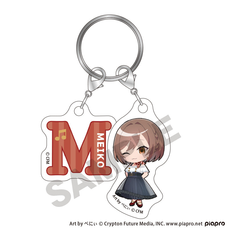 『初音ミク』ちび2連イニシャルキーチェーン MEIKO クラシカルレトロミニキャラ