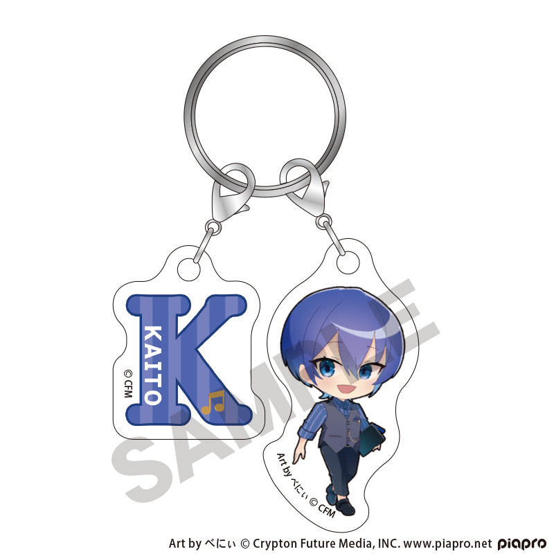 『初音ミク』ちび2連イニシャルキーチェーン KAITO クラシカルレトロミニキャラ