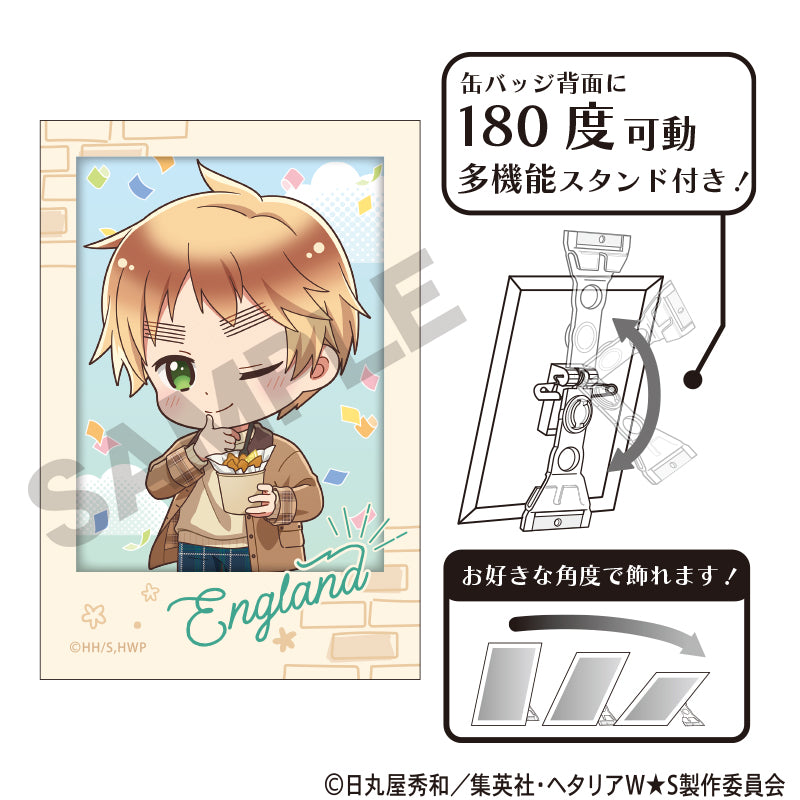 ヘタリア World☆Stars』アート缶バッジ イギリス 食べ歩きグルメ
