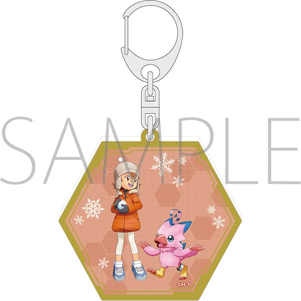 『デジモンアドベンチャー』ラメアクリルキーホルダー/武之内空&ピヨモン
