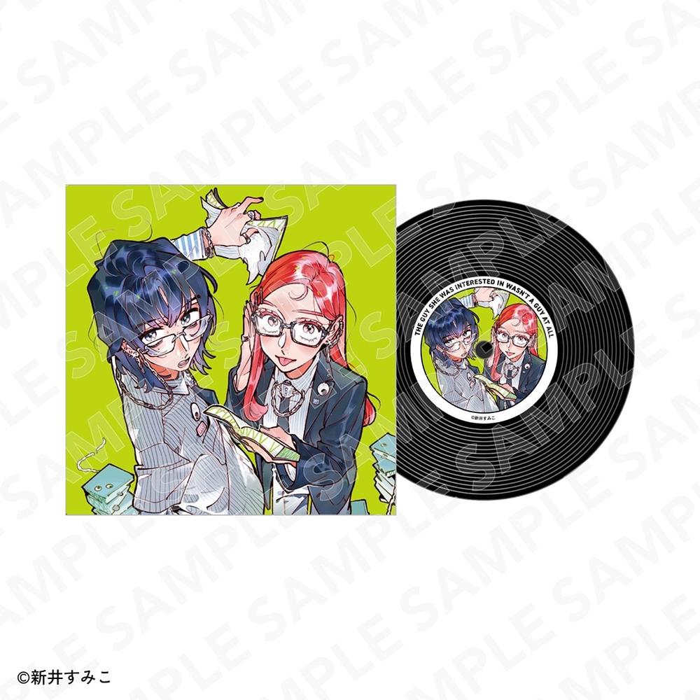 『気になってる人が男じゃなかった』レコード風コースター A