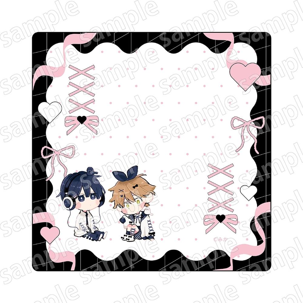 『君には届かない。』ミニタオル BLACK&PINK ver.