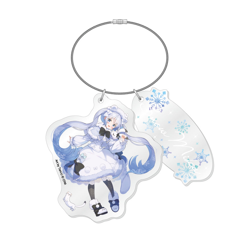 『雪ミク×き花』2連アクリルチャーム