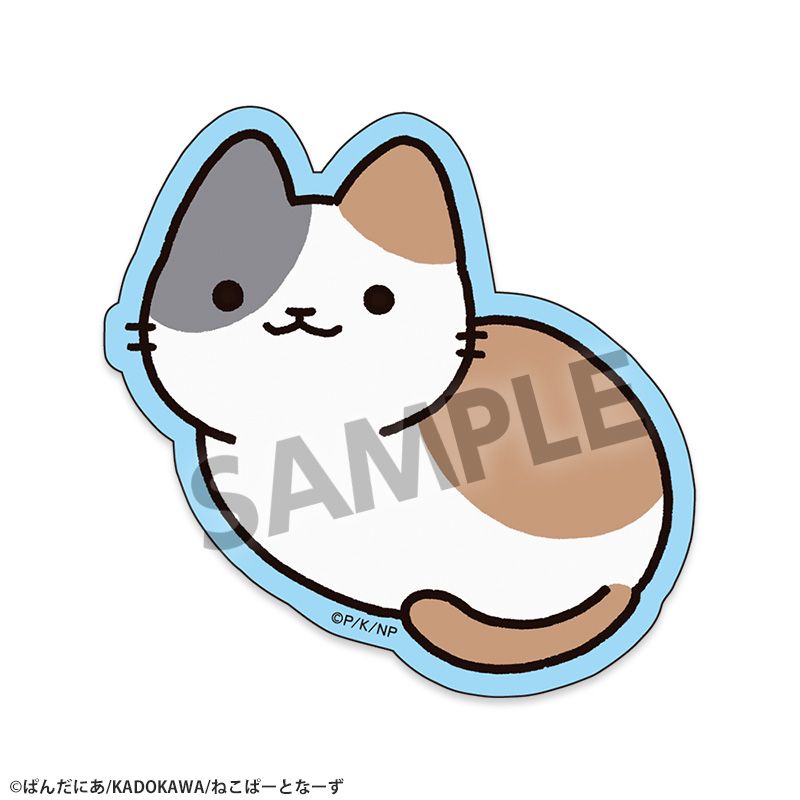 『うごく!ねこむかしばなし』アクリルステッカー ミケネコ