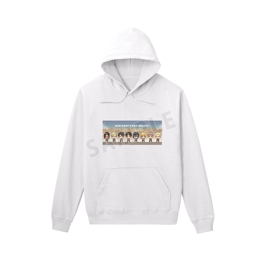 『進撃の巨人』調査兵団 ちょこんと! 「心臓を捧げよ!!」 パーカーレディース【202512再販】