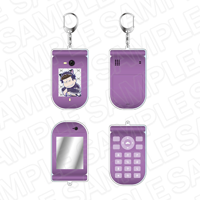 おそ松さん ガラケー ケータイ 携帯 キーホルダー ジャージメイド カラ松 おそ松さん ガラケーキーホルダー カラ松 ジャージメイド ver
