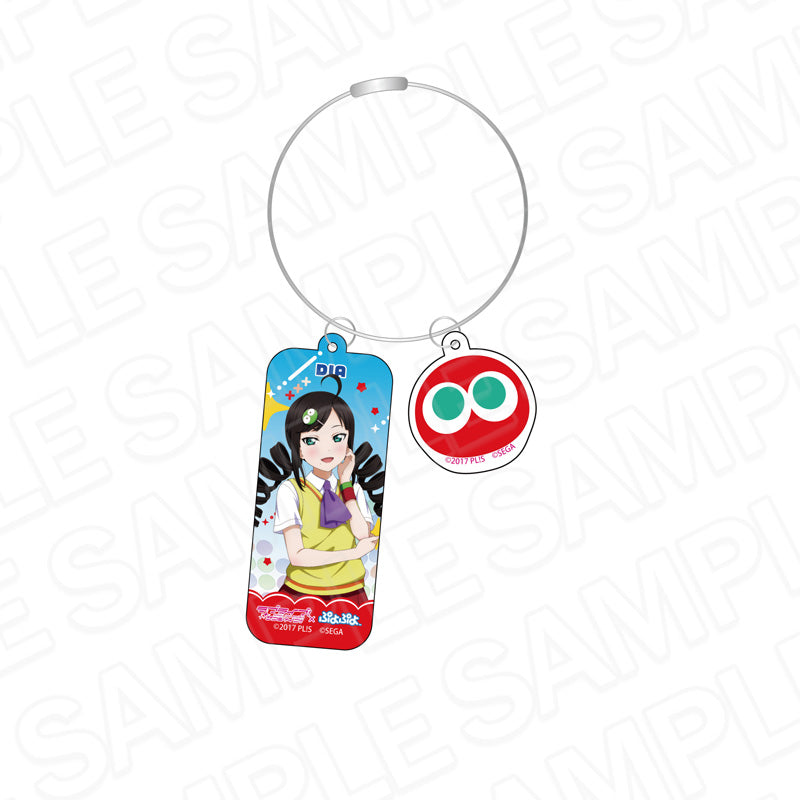 『ラブライブ!サンシャイン!!×ぷよぷよ』ワイヤーキーホルダー 黒澤ダイヤ