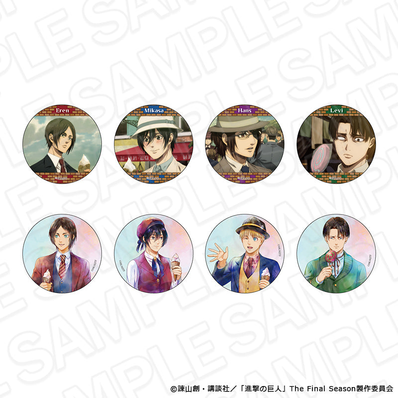 進撃の巨人 ホログラムブラインド缶バッジ4個セットBreak Time ver. 進撃の巨人 ホログラムブラインド缶バッジ4個セットBreak Time