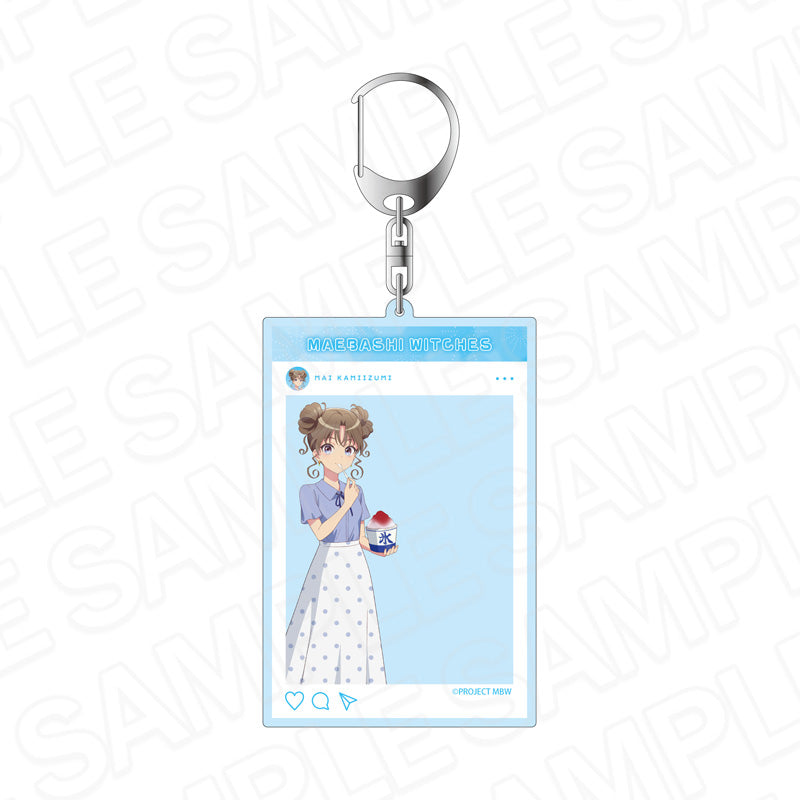 『オリジナル前橋ウィッチーズ』SNS風アクリルキーホルダー 上泉 マイ 夏私服 ver.
