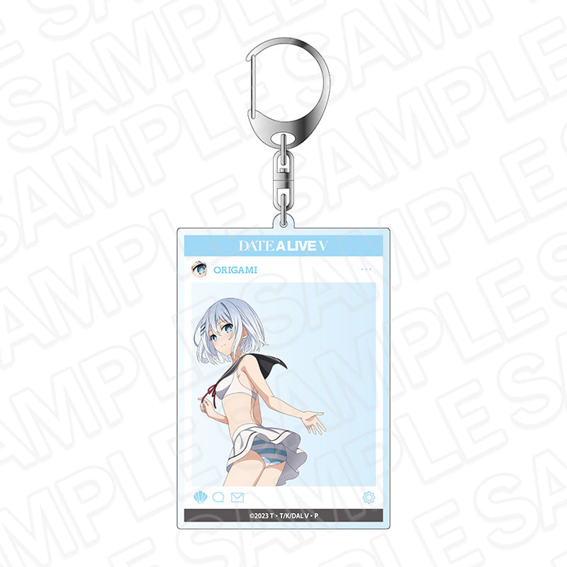 『デート・ア・ライブV』SNS風アクリルキーホルダー 鳶一折紙 マリン ver.