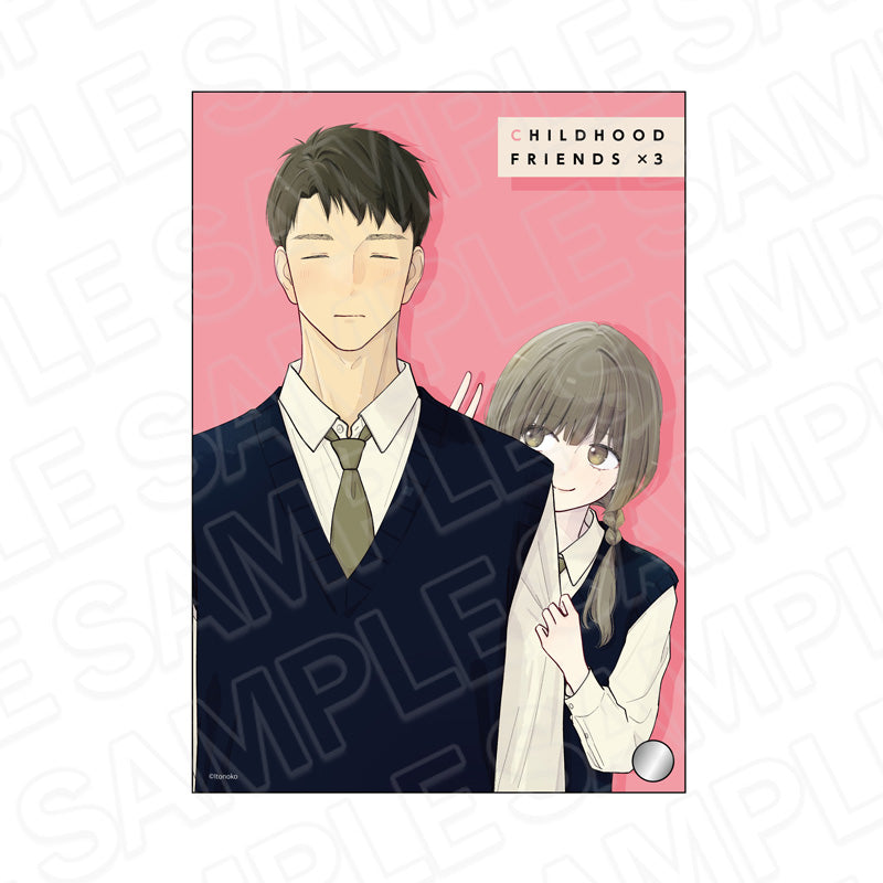 『3組の幼なじみ』ミニアクリルアート 春川まゆ&佐藤周平