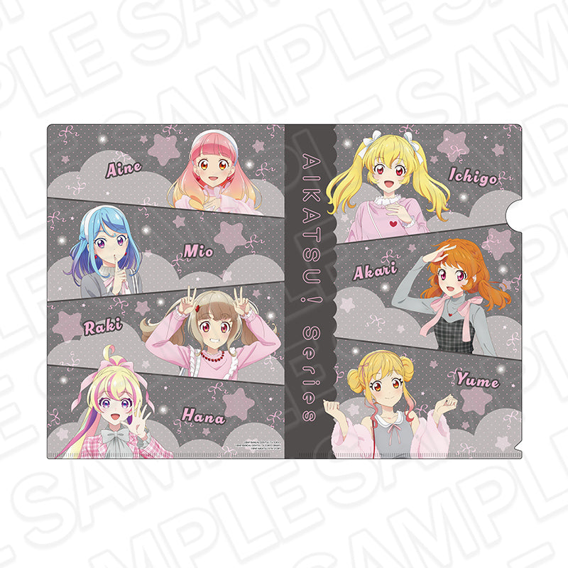 『アイカツ!シリーズ』クリアファイル ピンク×グレー ver.