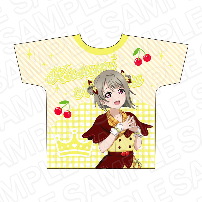 『ラブライブ!虹ヶ咲学園スクールアイドル同好会』フルグラフィックTシャツ 中須かすみ Cafe party ver.