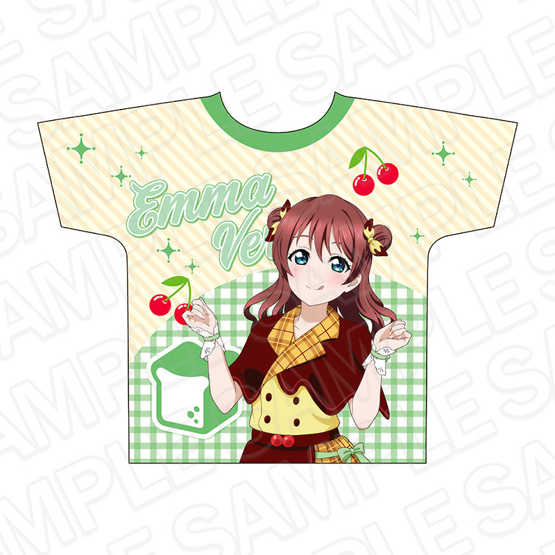 『ラブライブ!虹ヶ咲学園スクールアイドル同好会』フルグラフィックTシャツ エマ・ヴェルデ Cafe party ver.